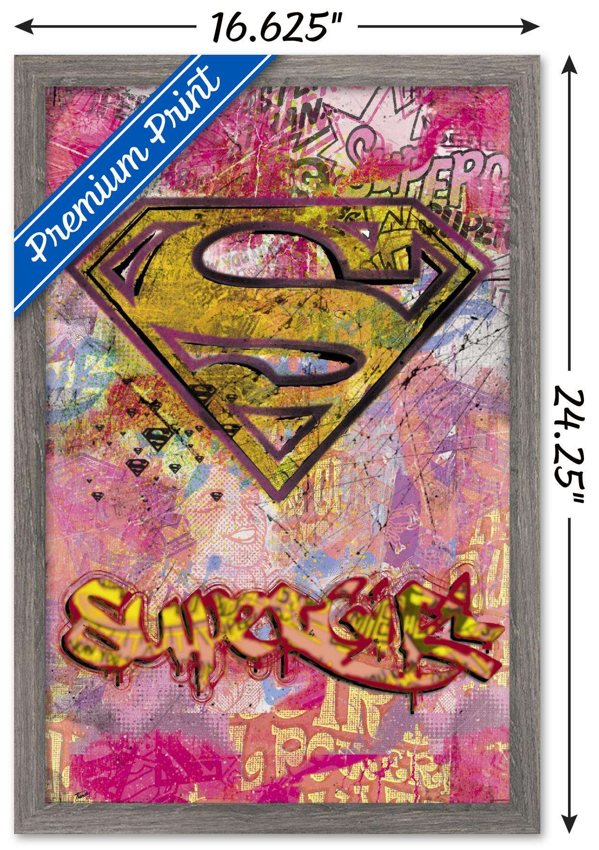 DC Comics - Supergirl Wall Poster, 14.725" x 22.375", Framed