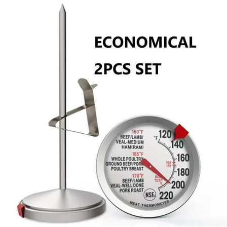 Sino Stainless Steel Meat Thermometer, 2.5in Dial, 2 Pack Count