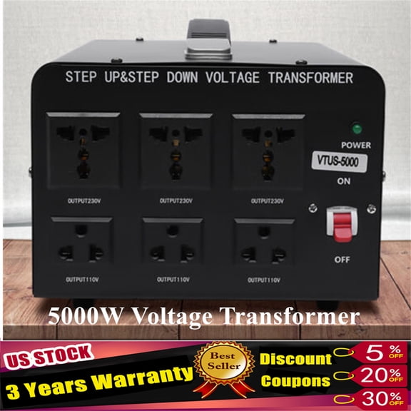 Step Up/Down 220v to 110v 5000Watt Voltage Converter Transformer Heavy Duty New