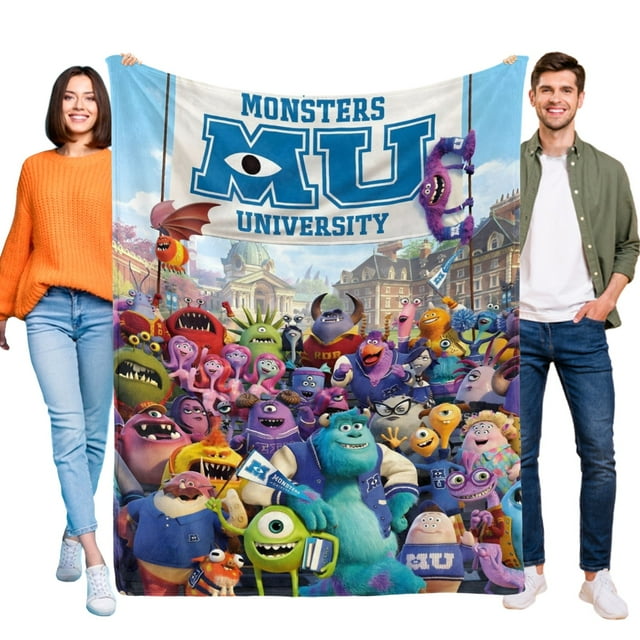 Monsters University anti-pilling, suave, ligera, esponjosa y acogedora de lujo para hogar y cocina – Perfecta para niños y adultos,120X180cm