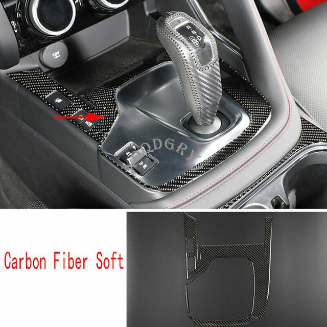 Carbon Fiber Internal Gear Shift Box Panel Cover Trim for Jaguar E-PACE 2018-2021-