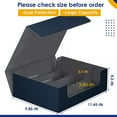 thumbnail image 5 of Eurhowing Trading Card Storage Box 2600+, Large Deck Case with Magnetic Closure & Dividers, PU Leather Card Holder Organizer for Magic Sports Game Cards, Blue, 5 of 9