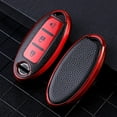 thumbnail image 2 of TPU Leather Car Key Fob Case Cover for Nissan for Qashqai for Trail for Versa, 2 of 9