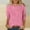Pink, variant on Dasayo 3/4 Sleeve Ladies Tops and Blouses Loose White Crewneck Graphic Prints Blouses Blouses for Women S