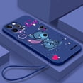 thumbnail image 1 of Funda de teléfono de Disney Art Stitch Cool Love para Apple iPhone 14 13 12 Mini 11 XS Pro Max X XR 8 7 6 Plus SE funda de cuerda líquida suave Fivean unisex, 1 of 2