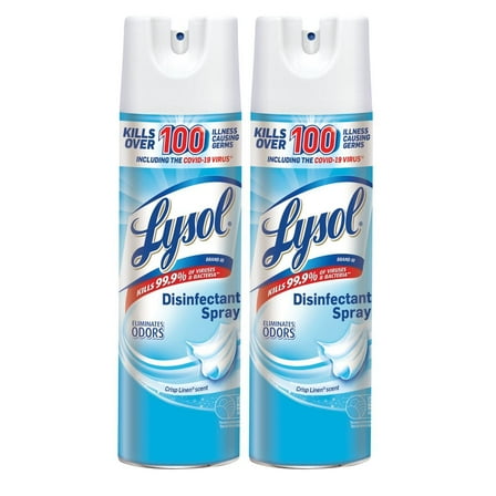 2X - Lysol Crisp Linen Disinfectant Spray - 19oz/2ct