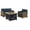 Navy, variant on Pemberly Row 3-Piece Metal Patio Fire Pit Sofa Set in Brown/Sand
