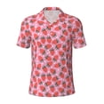 thumbnail image 2 of Daiia Strawberry Pattern Men’s Polo Shirts,Solid Deck Shirt,Classic Fit, Breathable Cotton Polo for Casual and Sport Wear-3X-Large, 2 of 7