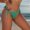 Green, variant on Women High Waist T Back Swim Bottom Knit Bikini Pants Tie Side Beach Pool Wear Hot Pink S