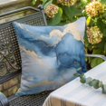 thumbnail image 5 of Marble Texture Throw Pillow Cover Modern Art Blue Gray Ripple Effect Cotton Linen Cushion Cover Throw Pillow Case with Invisible Zipper for Couch Sofa Bed Chair Car 26x26 Inch, 5 of 9