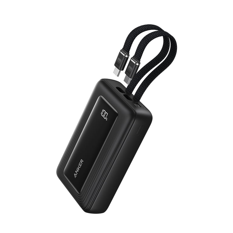 Anker Power Bank 10000mAh USB-Cケーブル Anker Power Bank (10,000mAh, 35W, Dual Built-in USB-C Cables