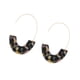 thumbnail image 3 of Pendientes en forma de U Qarigey con estampado de leopardo 20Conjunto Negro Amarillo Rosa, 3 of 6