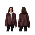 thumbnail image 2 of Diconna Women's Fall Faux Fur Jacket Solid Color Long Sleeve Open Front Plus Size Coat Streetwear, 2 of 9