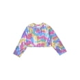 thumbnail image 3 of iiniim Kids Girls Boys Shinny Long Sleeve Dance Crop Tops Sequin Athletic Shirts Tee Dancewear, 3 of 7