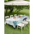 thumbnail image 4 of Outdoor Tablecloth with Umbrella Hole for Patio/Picnic/Party/Camping, Coastal Corals Waterproof Table Cloth Rectangle Table Cover Washable, Ocean Starfish Beach Conch Turquoise Gray (52"x 70"), 4 of 9