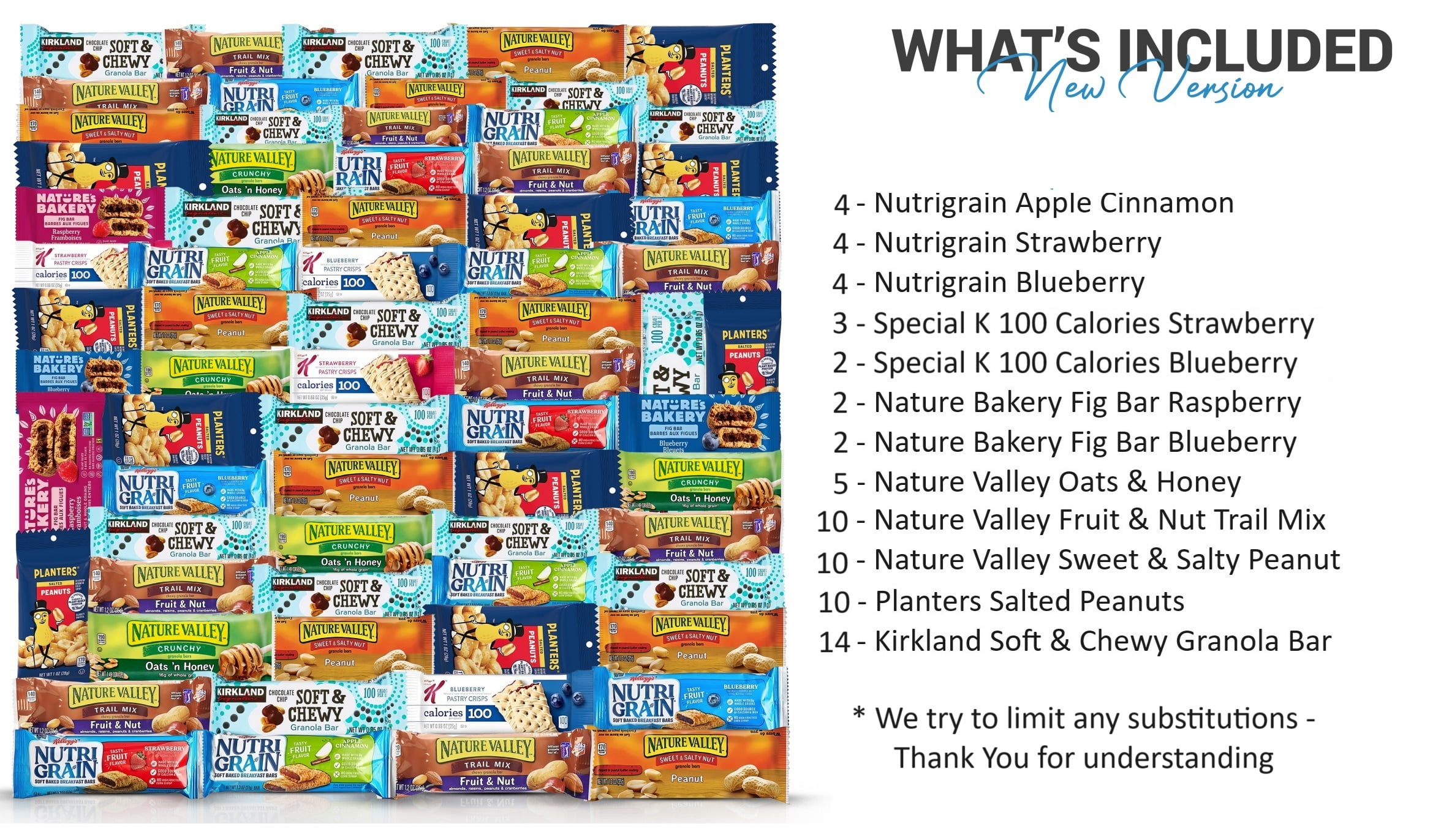 Healthy Snacks, Care Package 70 Count Premium Healthy Mixed Snack Box & Snacks Gift Variety Pack – Great for Home, Lunches, Work, Grab and Go, Office, Meetings, – Breakfast Bars, Bulk Granola Bars