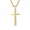 Gold, variant on Men's Women's Stainless Steel Silver Gold Black Plain Beveled Edge Cross Pendant Necklace Simple Jewelry Gifts Silver