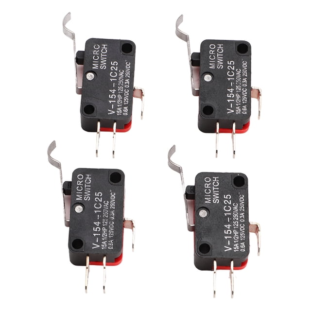 Oubit Floor Pedal Box Micro Switch,4Pcs 3 Prong Floor Prong Micro Switch Accelerator Micro Switch Enhanced Durability