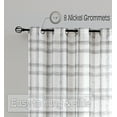 thumbnail image 7 of AZZCIA 52"x84" Gray and White Curtain - Semi-Sheer Light Filtering, Top Grommet, Modern Ring Top for Living Room, Bedroom, 7 of 7
