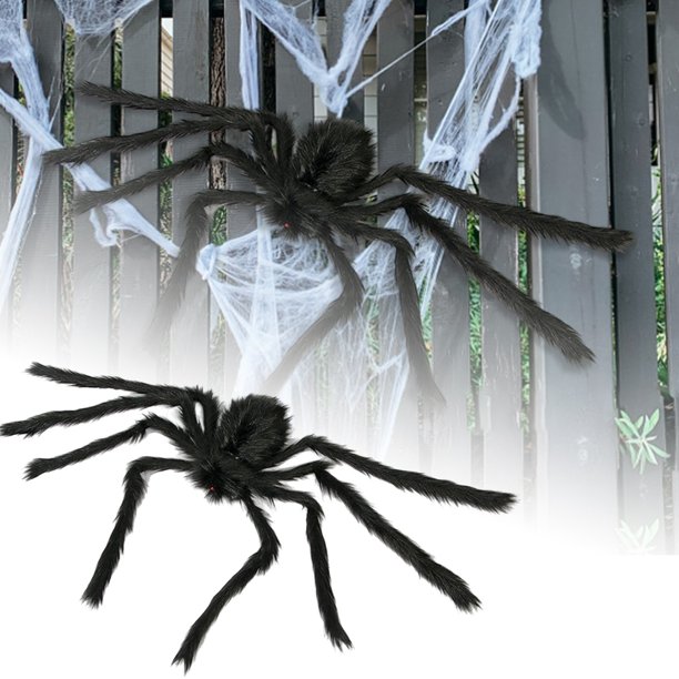 Halloween enorme, pelo largo, Halloween aterrador para fiestas al aire libre, en interiores y en el jardín