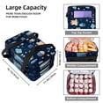 thumbnail image 3 of Hanukkah Double Layered Insulated Lunch Bag with Two Compartments - Large Capacity Hand Carry Meal Bag for Refrigerated Food Storage - 7.1x11.4x16.1 Inches, 3 of 6