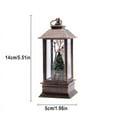 thumbnail image 4 of HCTSHG Tree Farm Snowman Lighted Snow Globe Water Lantern with Swirling Glitter Decoration for Christmas Home, Living Room, Battery Operated or USB Powered (2x5.5in), 4 of 6