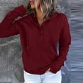thumbnail image 5 of Women's Cute Pullover Hoodie Oversized Long Sleeve Button Detail Trendy Finger Cover, 5 of 6