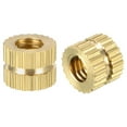 thumbnail image 5 of M4 x 5mm(L) x 6.4mm(OD) Brass Knurled Threaded Insert Embedment Nuts 50 Pcs, 5 of 5