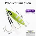thumbnail image 3 of Holzlrgus 3pcs 100g Fishing Jigs with Two Assist Hooks Butterfly Glow Vertical Jigs Slow Flat Fall Saltwater for Tuna Salmon Kingfish Bass, 3 of 7