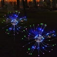 thumbnail image 5 of Solar Garden Firework Lights, 2 Pack 150 LED 2 Lighting Modes Multicolor Outdoor Waterproof Firework Solar Garden Decorative Lights for Walkway Pathway Backyard Patio Yard Christmas Decoration, 5 of 6