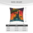 thumbnail image 4 of Xecao Abstract Tree Castle Print Soft Velvet Decorative Throw Pillow Covers, Square Cushion Cases for Bed, Sofa, Living Room, Car, and Indoor Outdoor Use-16"x16", 4 of 8