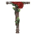 thumbnail image 4 of Rustic Western Romantic Red Roses Vine Roman Spike Nails Decorative Wall Cross, 4 of 9
