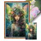 thumbnail image 1 of Kit Punto Cruz Niña Elfa Impresa Hilo Algodón Ecológico Bordado 11CT 50x75cm, 1 of 9