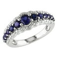 thumbnail image 1 of 1.15 Carat (ctw) Lab-Created Blue Sapphire Ring in Sterling Silver, 1 of 4