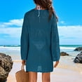 thumbnail image 4 of Womens Swimsuit Cover Ups Crochet Swim Coverup Mesh Knit Bathing Suit Long Sleeve Beach Vacation Outfits Swimwear, 4 of 6