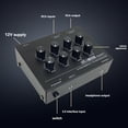 thumbnail image 3 of Preamp EQ207 7 Band Equalizers Sound Modifiers DC12V Power Input Audio Mixer Us Plug,1 x Sound Mixing Console,Black, 3 of 6