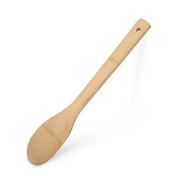 Cuillère Solide en Bambou Fackelmann, Taille 30 x 6 cm, Couleur Marron, Lot Standard de 2