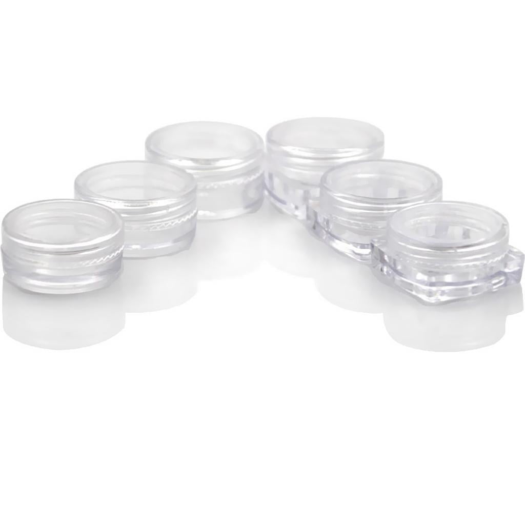 EHJRE 150/Set Travel Round Cosmetic Container Jar Bottle Refillable 2g 3g 5g for Store Liquid Eye Shadow Nails Lotion Oils