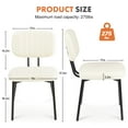 thumbnail image 2 of Aukfa Modern Kitchen Dining Chairs Set of 2 with Faux Leather Cushion, White, 2 of 8