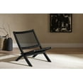 thumbnail image 3 of South Shore Balka Wood and Woven Rope Lounge Chair, in Black, 3 of 12
