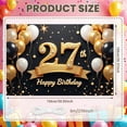 thumbnail image 2 of Golden 27th Birthday Banner Star Display Balloon Black Background Backdrop for 27th Birthday Party Indoor Decoration Photo Shoot, 2 of 9