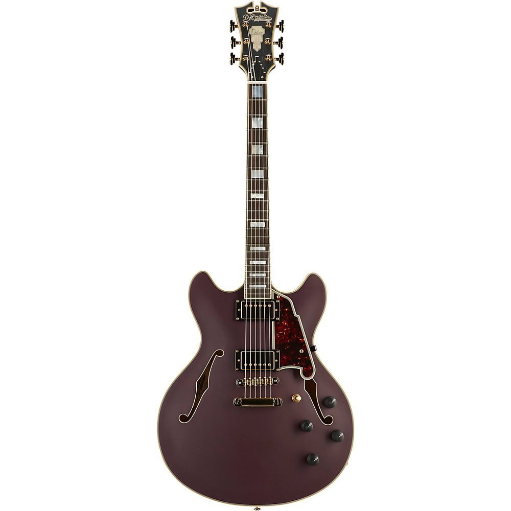 D'Angelico Deluxe DC Semi-Hollow Electric Guitar - Matte Plum