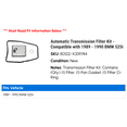 thumbnail image 2 of Automatic Transmission Filter Kit - Compatible with 1989 - 1990 BMW 525i, 2 of 2