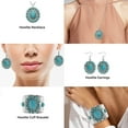 thumbnail image 5 of Howlite Jewelry Sets for Women - Turquoise Inspired Cowgirl Accessories - Southwestern Chunky Necklaces Vintage Statement Western Necklaces Earrings Cuff Bracelet Set - Blue Christmas Gifts, 5 of 8