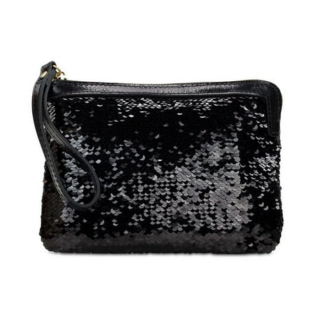 Patricia Nash Women's Cassini Leather Sequin Wristlet Black Size Regular