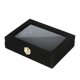 thumbnail image 2 of Caja de Bandeja para exhibición de anillos jinwen regalos con tapa transparente soporte para pendientes apilable negro, 2 of 8