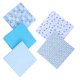 thumbnail image 5 of 5 Piezas de Tela de Acolchado de para de Bricolaje Decoración de Material Hecho Azul claro Gloria Tela de algodón de flor de ciruelo, 5 of 8