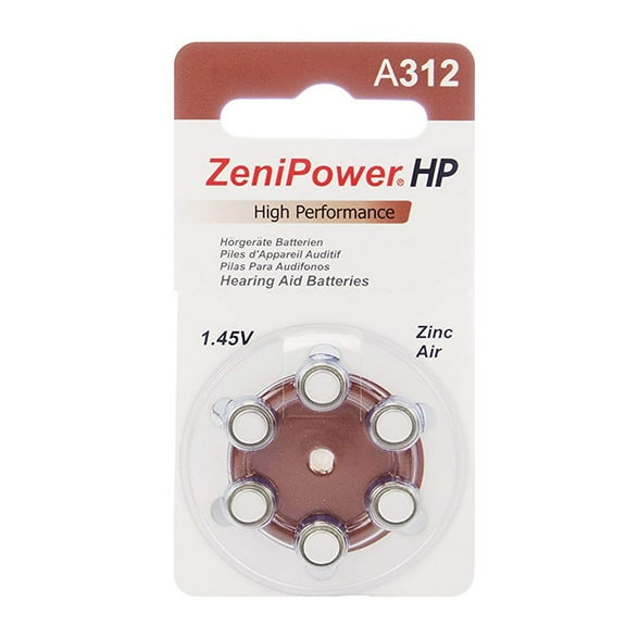 480-pack Size 312 ZeniPower Hearing Aid Batteries