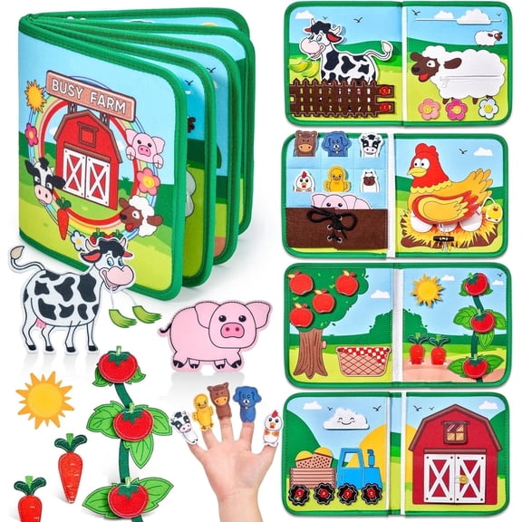 Learning Toys for Toddlers 2-4 Years Old,Busy Farm Montessori Toys for Kids Aged 2 3 4 5 Years Old