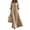 *Khaki, variant on ClodeEU Women's V Neck Button Ruffle 3/4 Sleeve Maxi Dress with Pockets,Summer Casual Loose Flowy A Line Dress Army Green,Women's Plus L